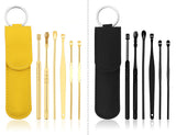 6pcs Set Stainless Steel Ear Picking Tool with Leather packing