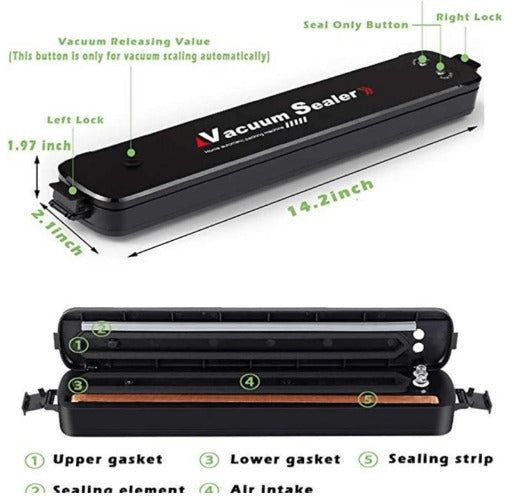 Automatic Vacuum Sealer Food Packing Machine With Vacuum(5 Food Bags)